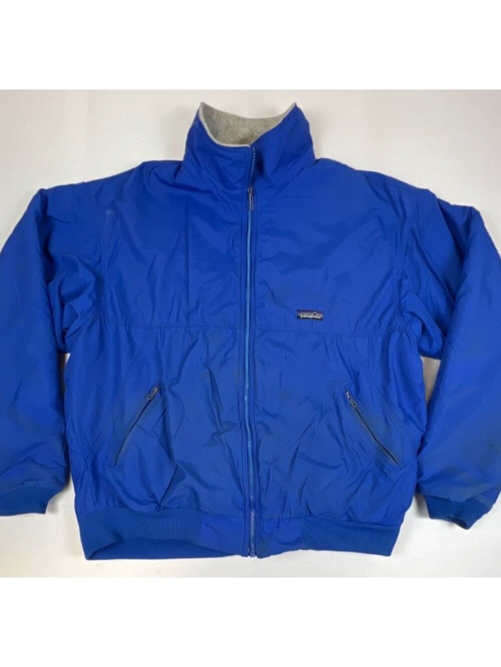 Vintage Patagonia Men XL Blue Shelled Synchilla Fleece Lined Jacket Made in USA